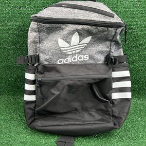 Adidas Backpack School Bag Gray Black‎  #90288 Top Zip Closure